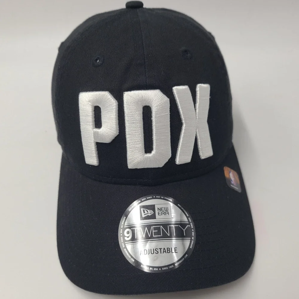 Portland Trail Blazers Hat Strapback New Era 9Twenty Black NBA City Edition PDX‎